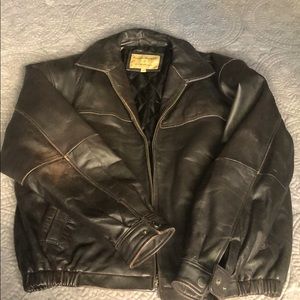 Vintage Boston Harbour Leather Bomber Jacket